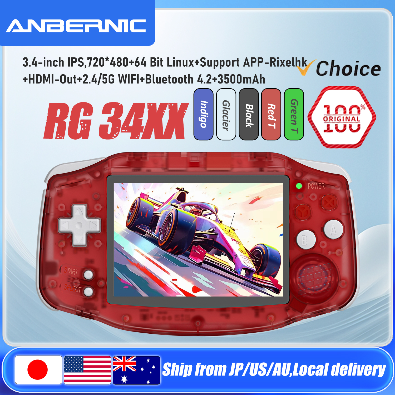 Retro Gaming Play Zone - ANBERNIC RG34XX Handheld Game Consoles RG