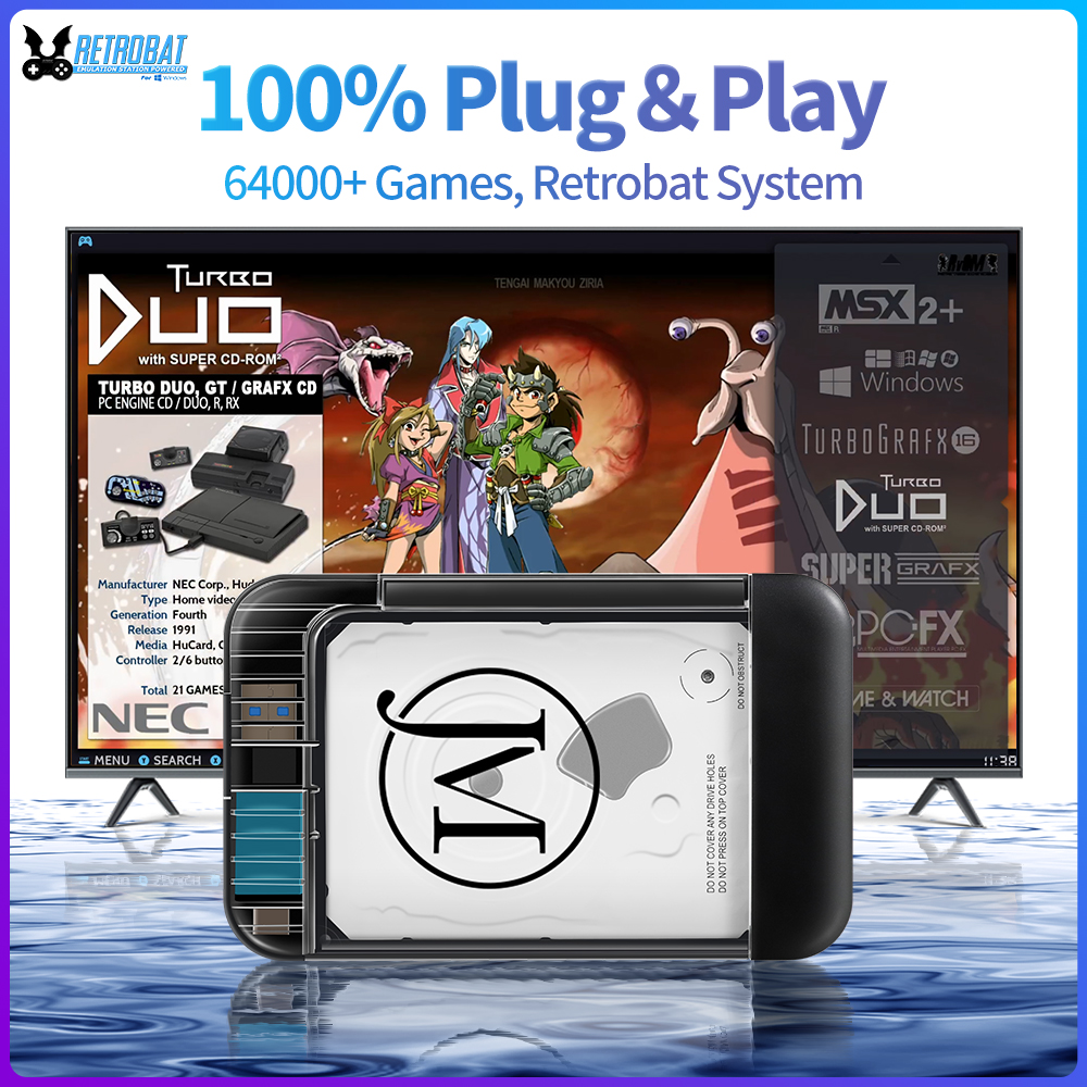 Retro Pc Gaming - RETROBAT Portable 500G Gaming HDD Consoles