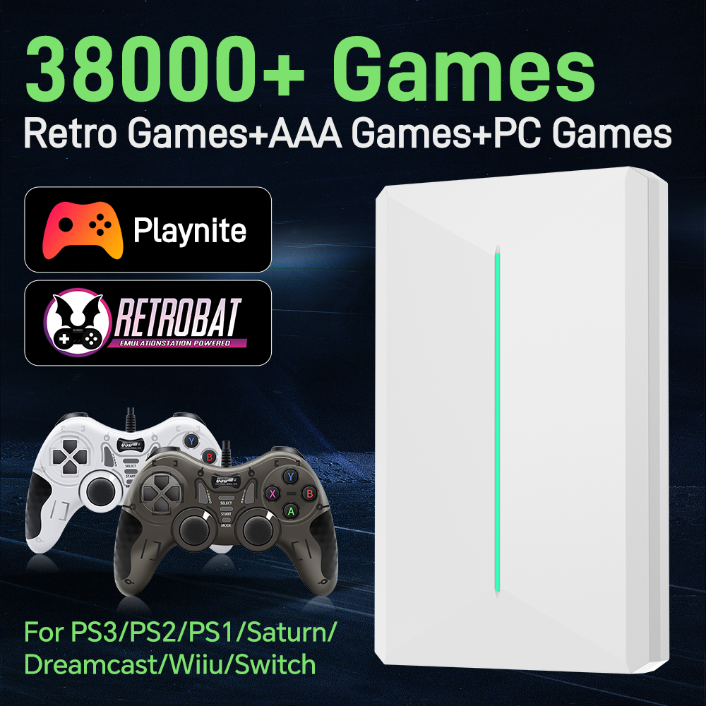Retro Gaming Ps3 - Playnite&Retrobat 500GB Game Hard Drive Consoles