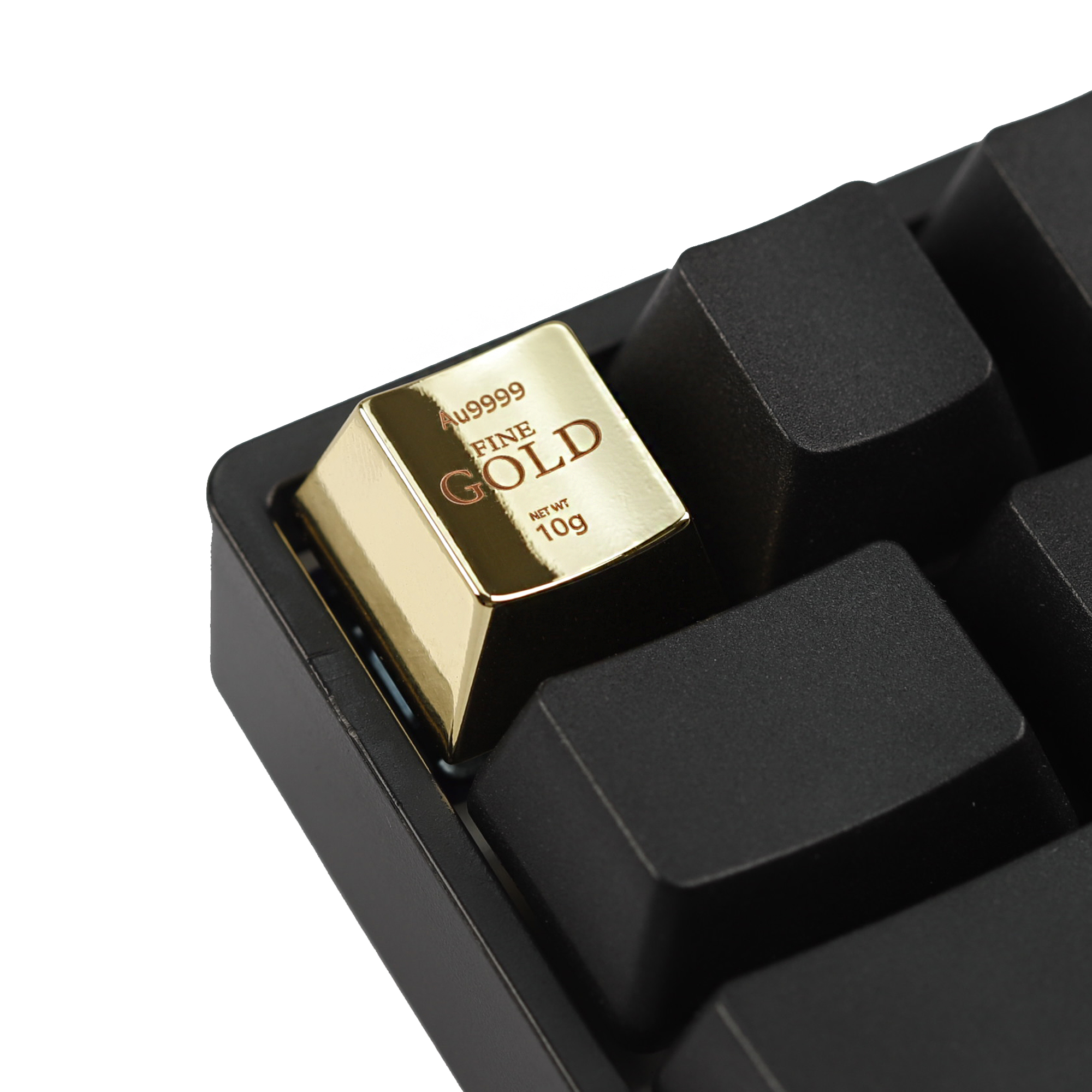 Retro Gaming Keycaps - YMDK Gold Zinc Alloy Keycaps Personalized