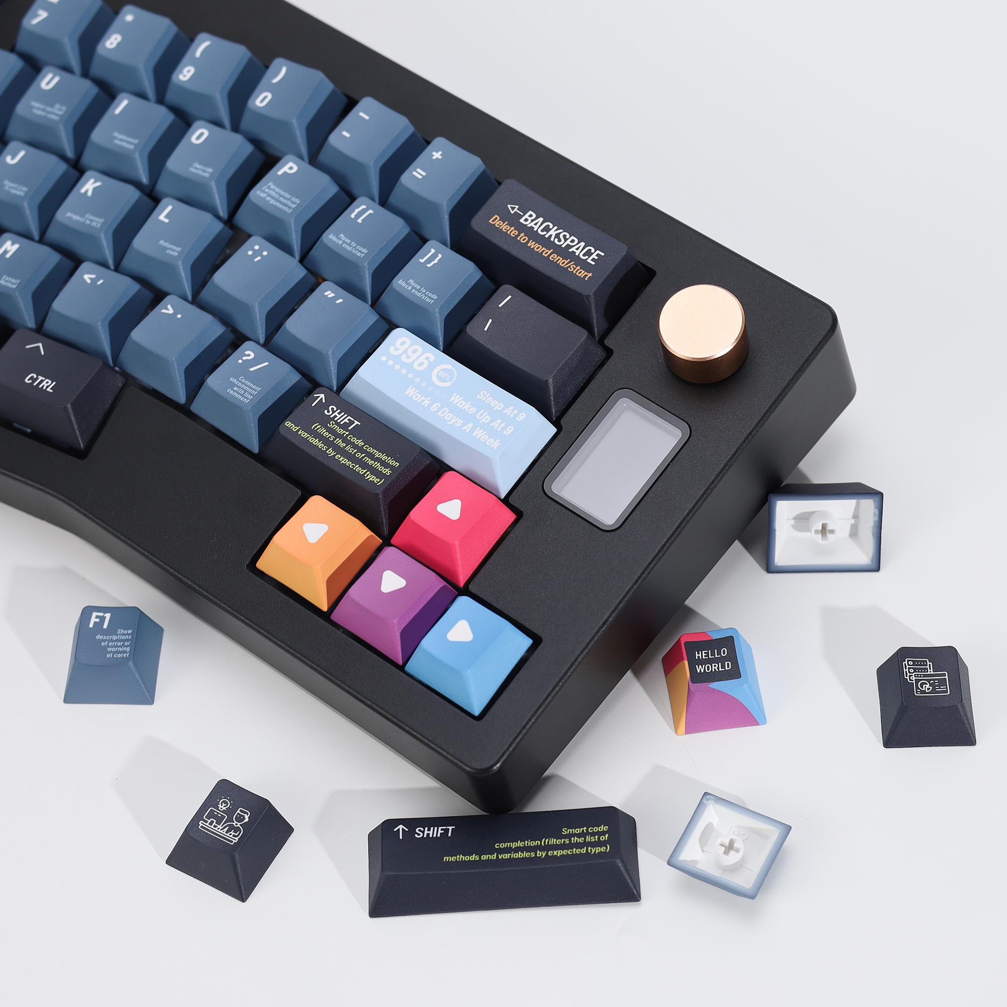 Retro Gaming Keycaps - KBDiy Black Programmer Keycap Retro Cherry