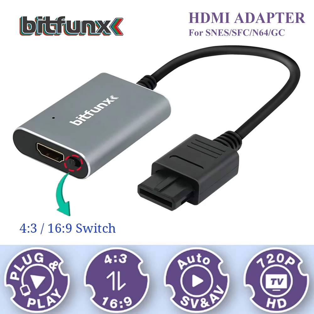 Bitfunx 720P Svideo / AV To HD - đánh giá và giá Retro Gaming Box