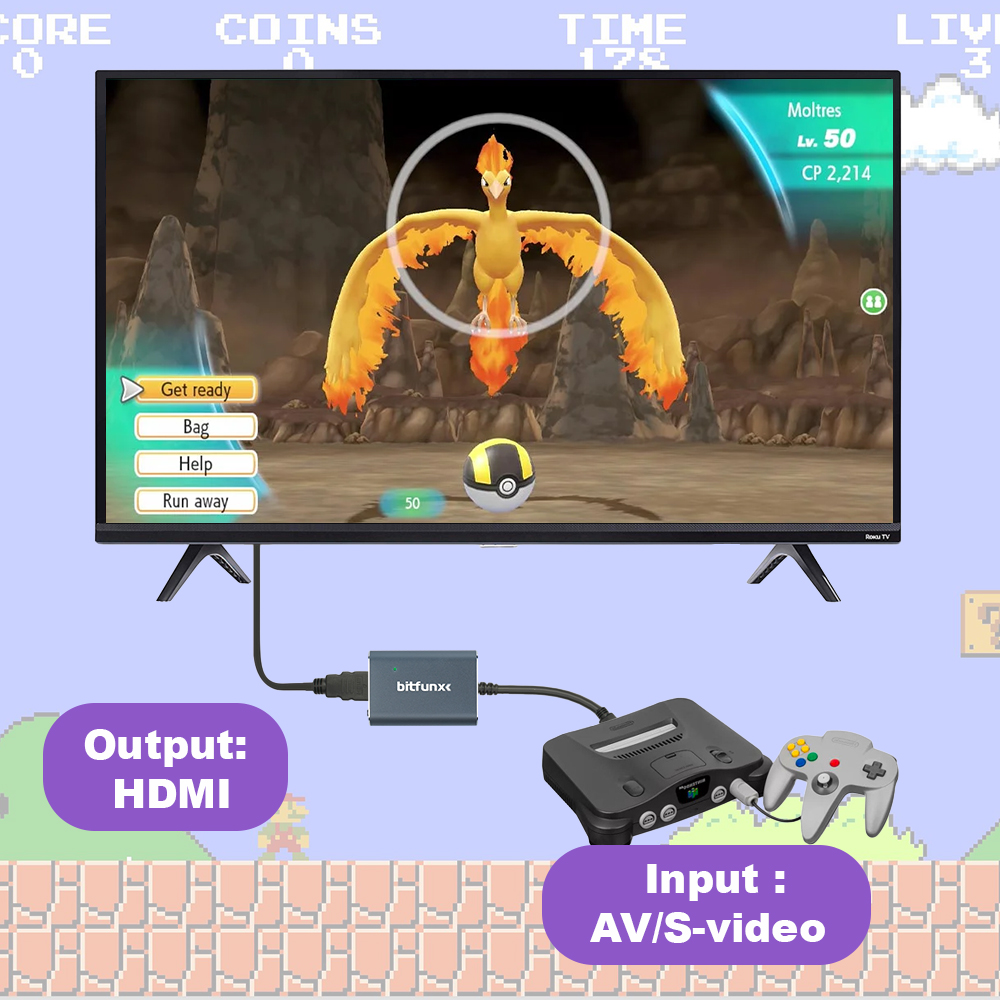 Bitfunx 720P Svideo / AV To HD - đánh giá và giá Retro Gaming Box