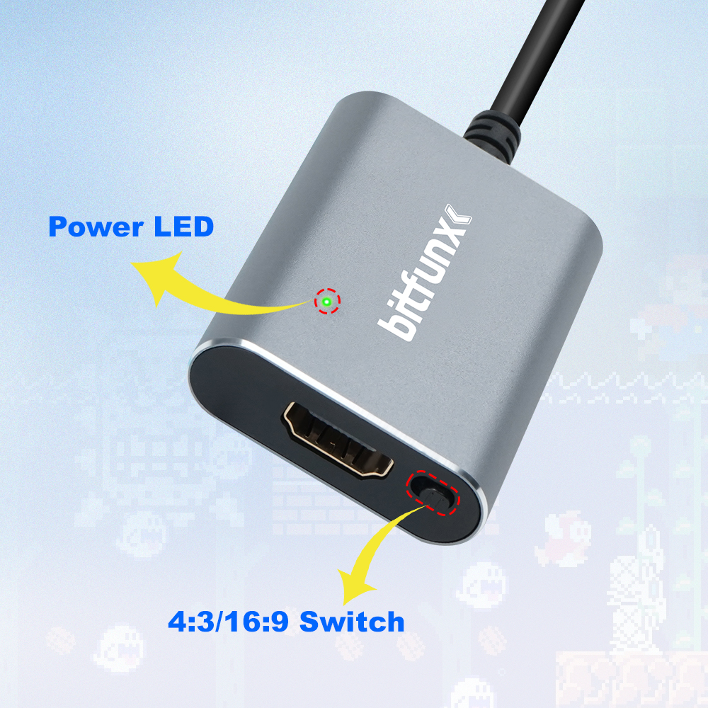 Bitfunx 720P Svideo / AV To HD - đánh giá và giá Retro Gaming Box