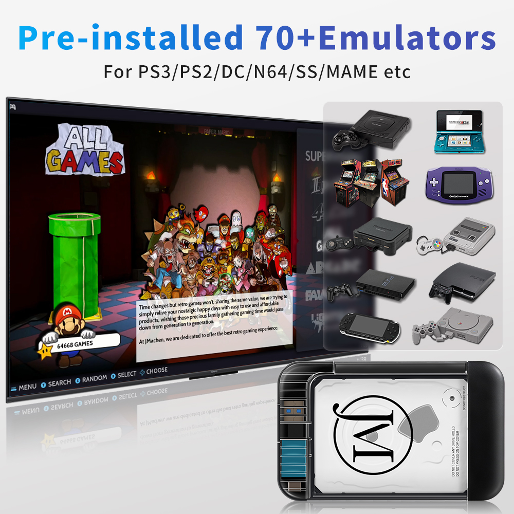 RETROBAT Portable 500G Gaming  - đánh giá và giá Retro Pc Gaming