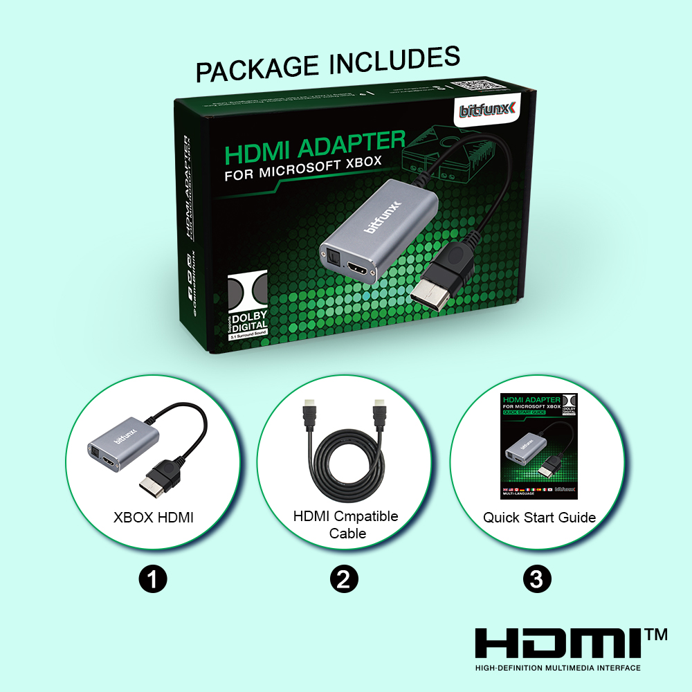 Bitfunx HDMI™ Adapter for XBOX - đánh giá và giá Retro Gaming Play Zone