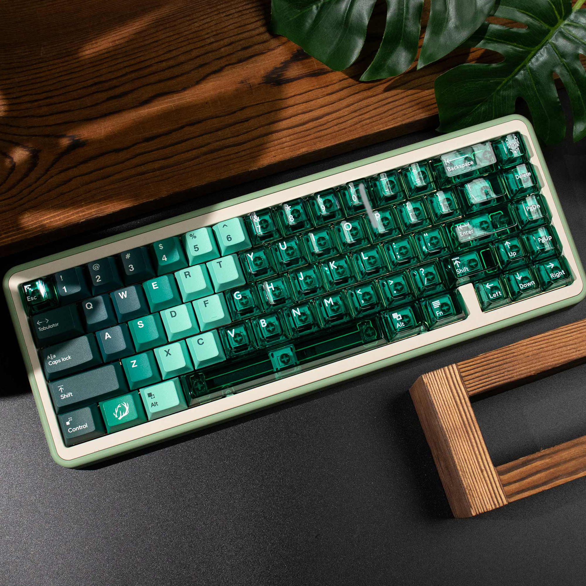 PBT PC keycaps Gradient Green  - đánh giá và giá Retro Gaming Keycaps