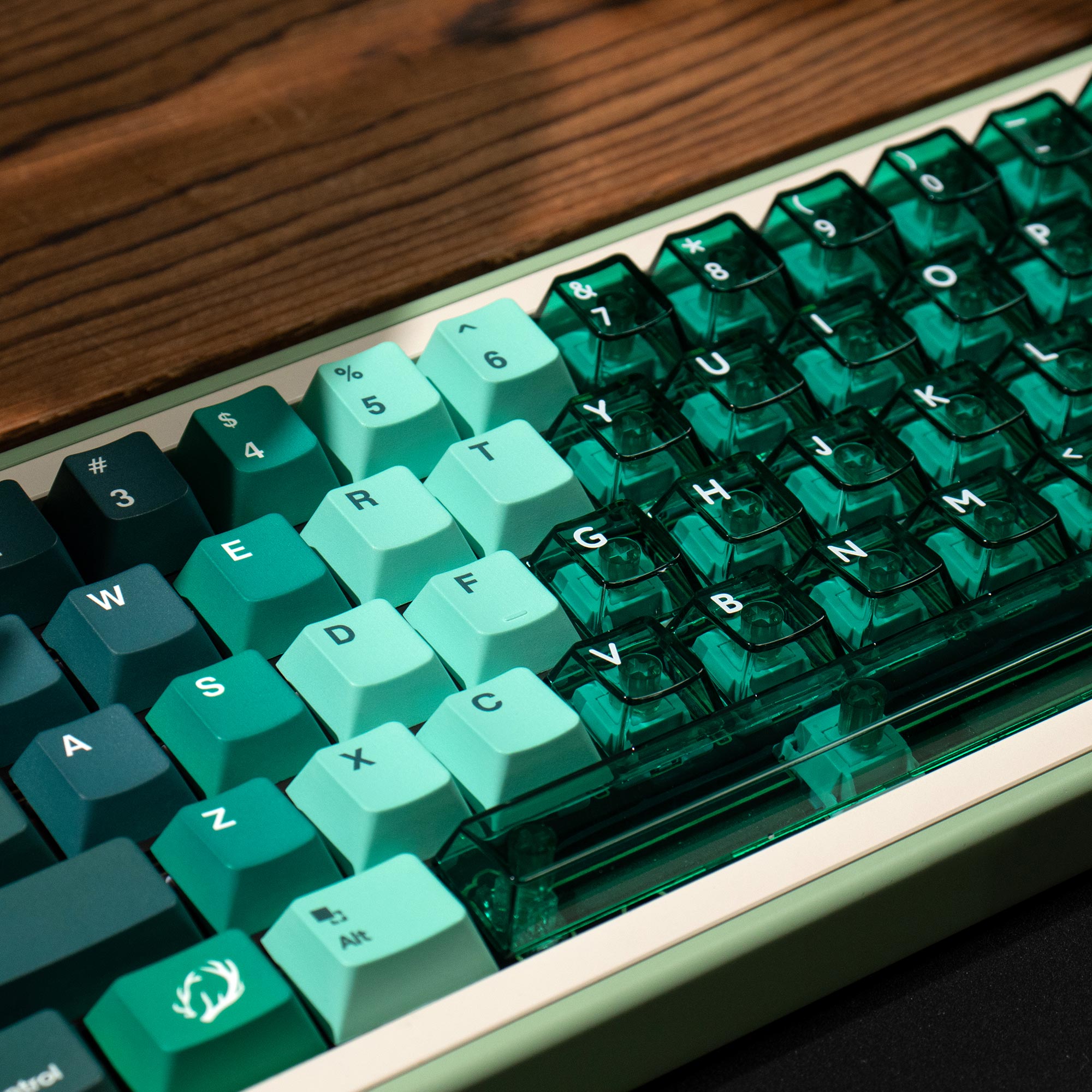 PBT PC keycaps Gradient Green  - đánh giá và giá Retro Gaming Keycaps