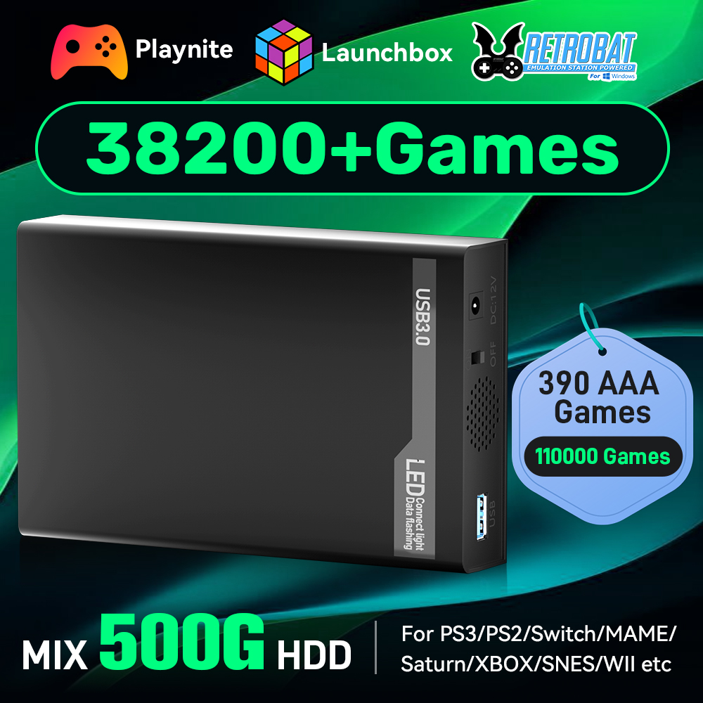 MIX500G Game Hard Drive With 3 - đánh giá và giá Retro Gaming Play Zone
