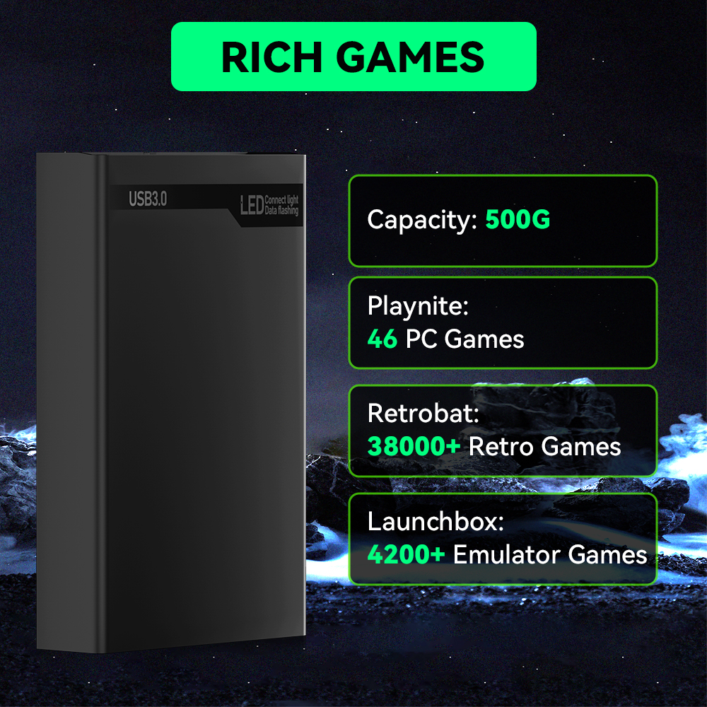 MIX500G Game Hard Drive With 3 - đánh giá và giá Retro Gaming Play Zone
