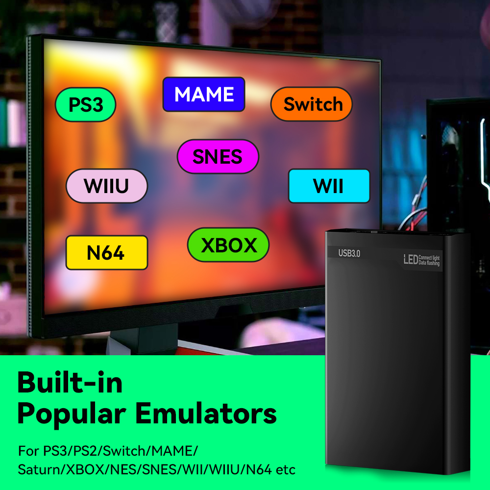 MIX500G Game Hard Drive With 3 - đánh giá và giá Retro Gaming Play Zone